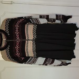 Free People 3/4 zip sweater